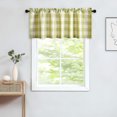 thumbnail image 1 of Buffalo Check Green and White Gingham Plaid Valances for Windows of Kitchen Modern Style Linen Textured 18 Inch Long Rod Pocket Valance for Small Windows, One Panel, 1 of 6