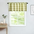 thumbnail image 1 of Buffalo Check Green and White Gingham Plaid Valances for Windows of Kitchen Modern Style Linen Textured 18 Inch Long Rod Pocket Valance for Small Windows, One Panel, 1 of 6