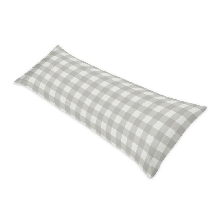 Buffalo Check Grey and White Full Length Body Pillow Cover Walmart