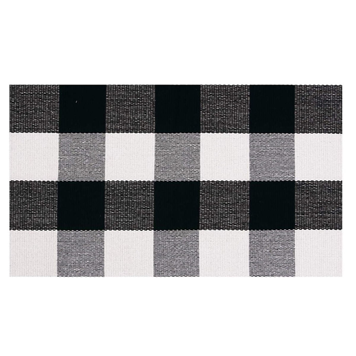 Buffalo Check Indoor Outdoor Rug Cotton Buffalo Plaid Rug for Front