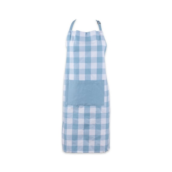 Buffalo Check Ktichen Textiles, 32x28", White & Light Blue, 1 Piece