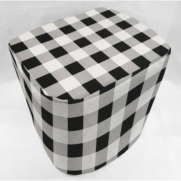 Buffalo Check Plaid Air Fryer Cover by Penny's Needful Things (White, Small)
