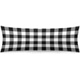 thumbnail image 1 of Buffalo Check Plaid Body Pillow Cover Geometric Rustic Checkered Plaids Black and White Long Pillow Case with Zipper Decorative Bedding Pillowcase Farmhouse Cushion Covers for Bedroom,Couch 20"x54", 1 of 6