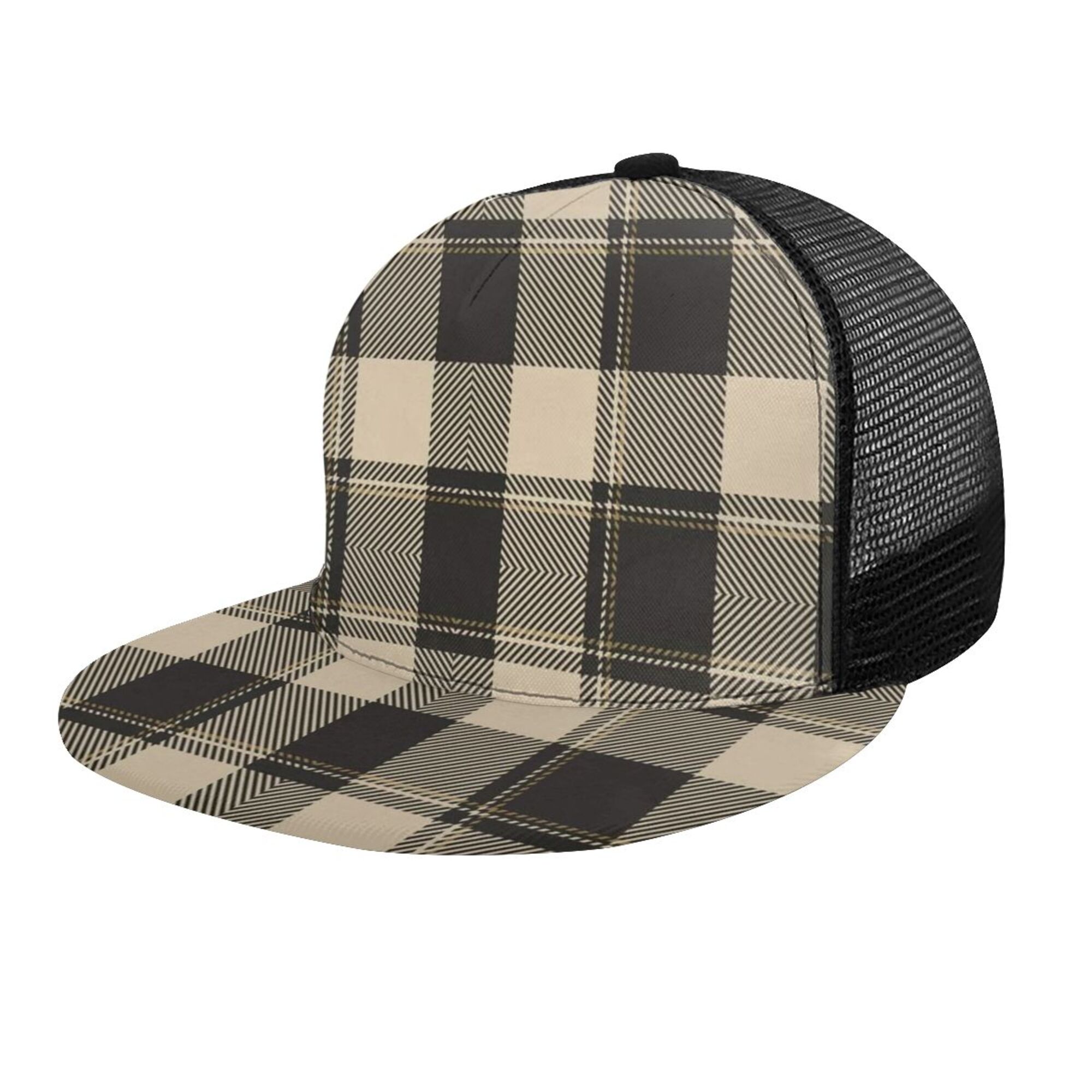 Buffalo Check Plaid Brown rustic Christmas Baseball Cap Adjustable