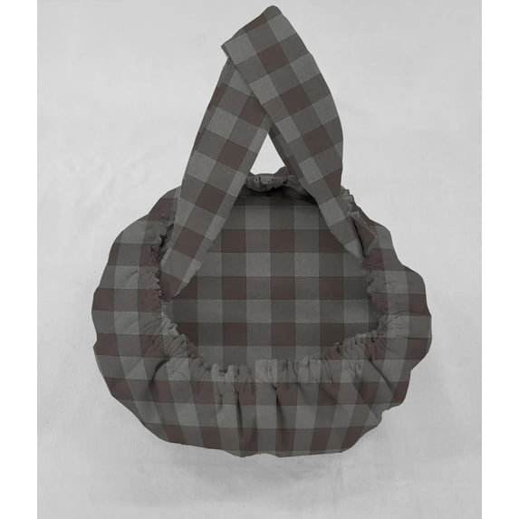 Buffalo Check Plaid Casserole Baking Pan or Pie Plate Cozy and Carrier by Penny's Needful Things (Pie Plate/Small Casserole Carrier) (Dark Gray)