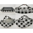 thumbnail image 1 of Buffalo Check Plaid Casserole Baking Pan or Pie Plate Cozy and Carrier by Penny's Needful Things (Large Casserole Carrier) (White), 1 of 6