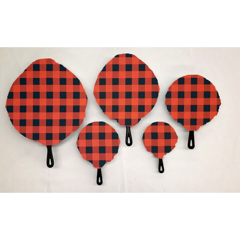 Buffalo Check Plaid Cast Iron Pan Covers (Set of 5) by Penny’s