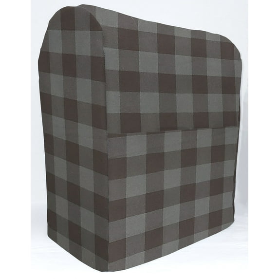 Buffalo Check Plaid Cover Compatible with Sunbeam Heritage Series 4.6qt Mixmaster by Penny's Needful Things (Dark Gray)