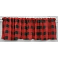 thumbnail image 1 of Buffalo Check Plaid Curtain Panels by Penny's Needful Things (Set of 2) 54 Inch Long LINED (Red), 1 of 2