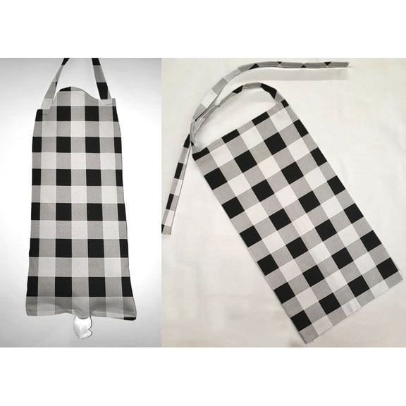 Buffalo Check Plaid Grocery Plastic Shopping Bag Holder by Penny's Needful Things (White)