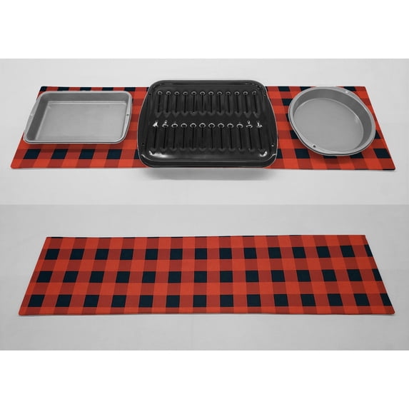 Buffalo Check Plaid Hot Pads or Hot Pad Runner by Penny's Needful Things (Runner: 40 x 11.5) (Red)