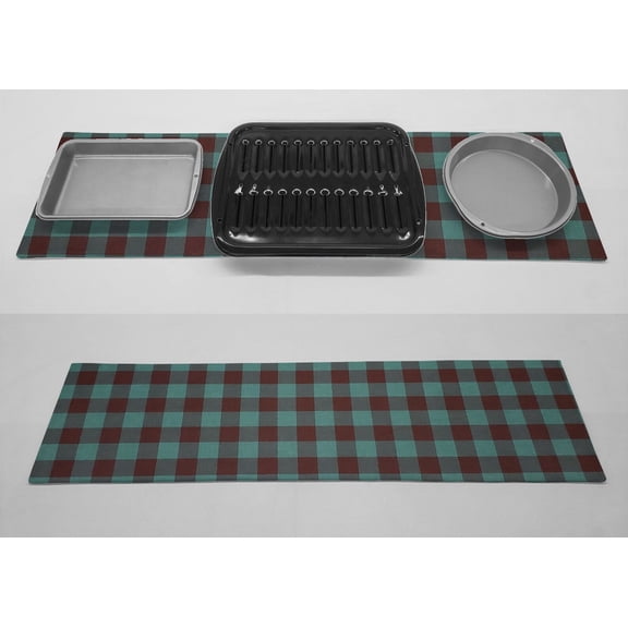 Buffalo Check Plaid Hot Pads or Hot Pad Runner by Penny's Needful Things (Small: 11 x 18) (Green)