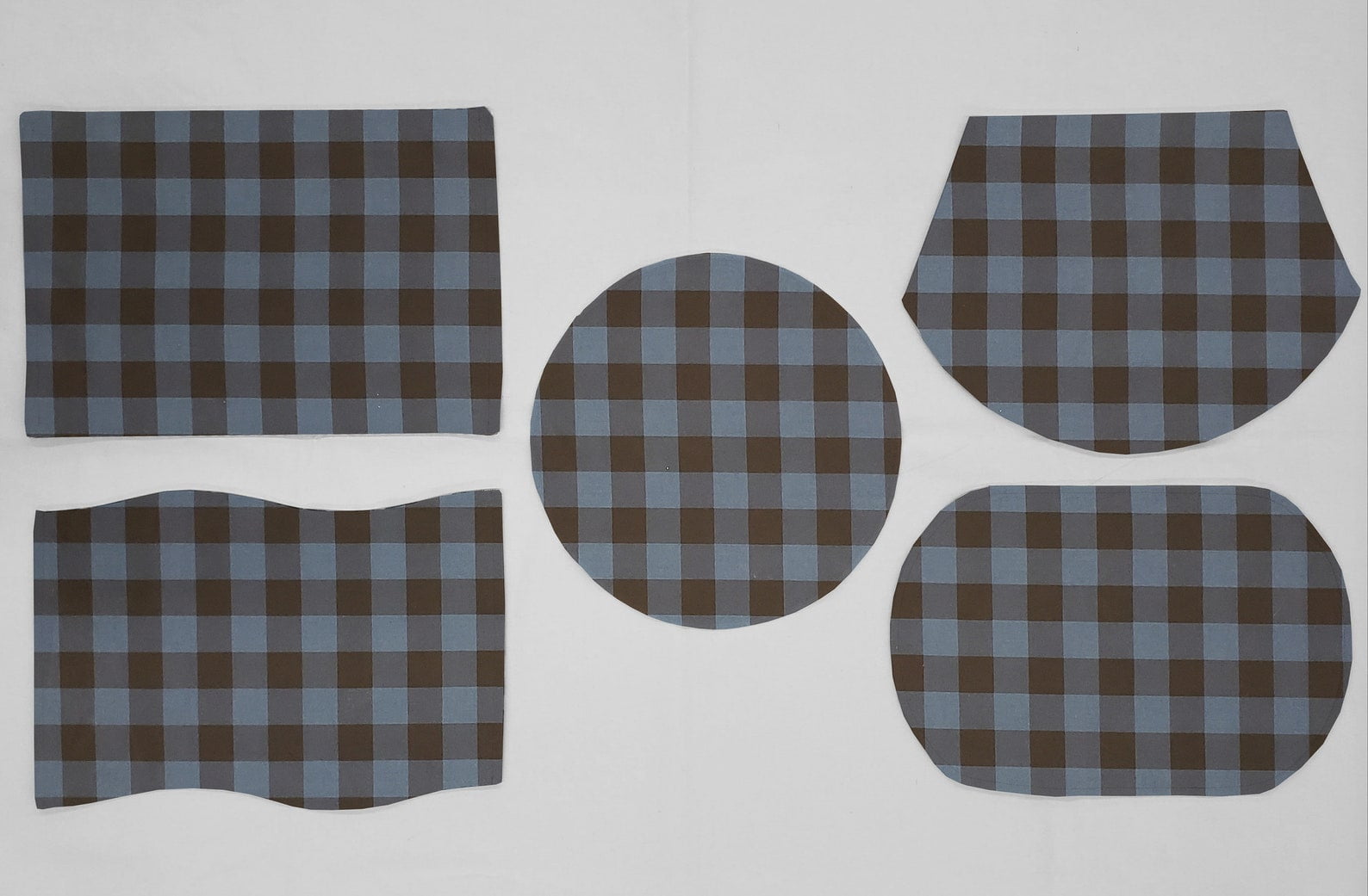 Buffalo Check Plaid Placemats by Penny's Needful Things (Wedge - Set of 4) (Blue)