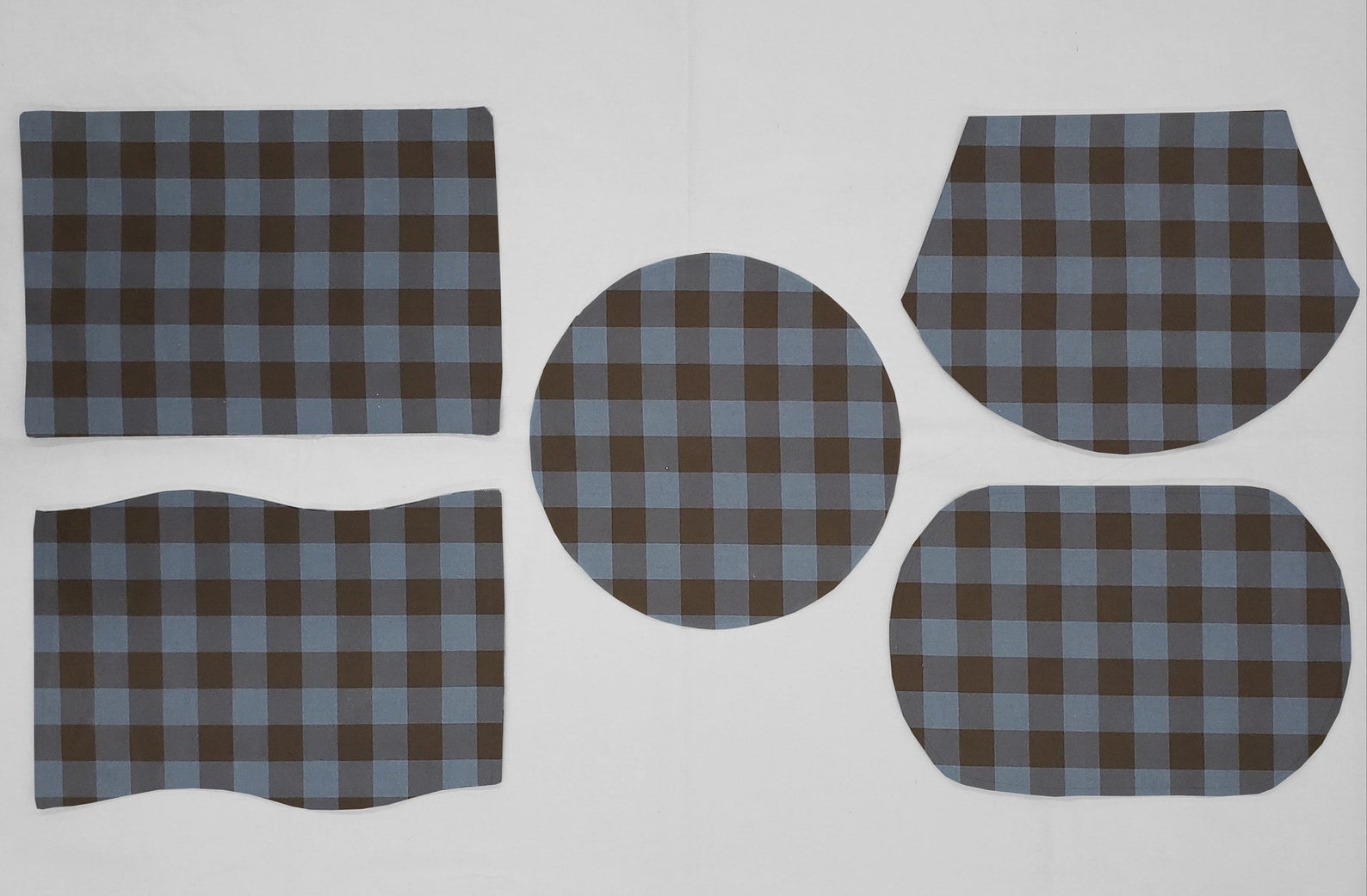 Buffalo Check Plaid Placemats by Penny's Needful Things (Wedge - Set of 6) (Blue)