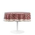 thumbnail image 1 of Buffalo Check Plaid Round Tablecloth - Burgundy - 70-in, 1 of 4