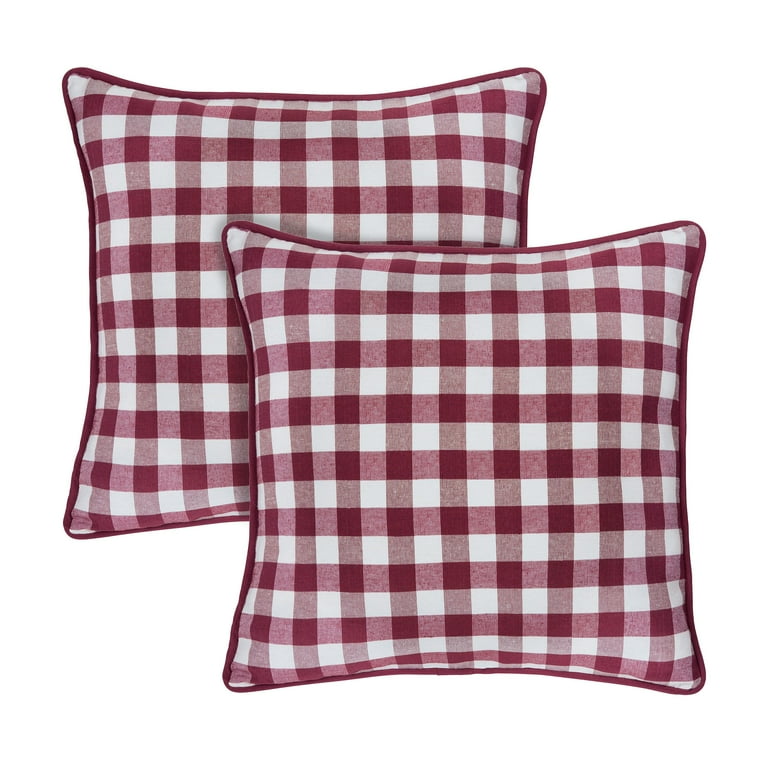 1pc Fundas De Almohadas De Otoño 18x18 Buffalo Plaid Fall Truck