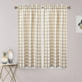 thumbnail image 1 of Buffalo Check Plaid Tier Curtains, Cotton Blend Gingham Rod Pocket Short Half Window Curtain, 1 of 9