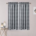 thumbnail image 1 of Buffalo Check Plaid Tier Curtains, Cotton Blend Gingham Rod Pocket Short Half Window Curtain, 1 of 9