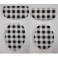 thumbnail image 1 of Buffalo Check Plaid Toilet Seat Lid and Tank Cover Set by Penny's Needful Things (White), 1 of 2