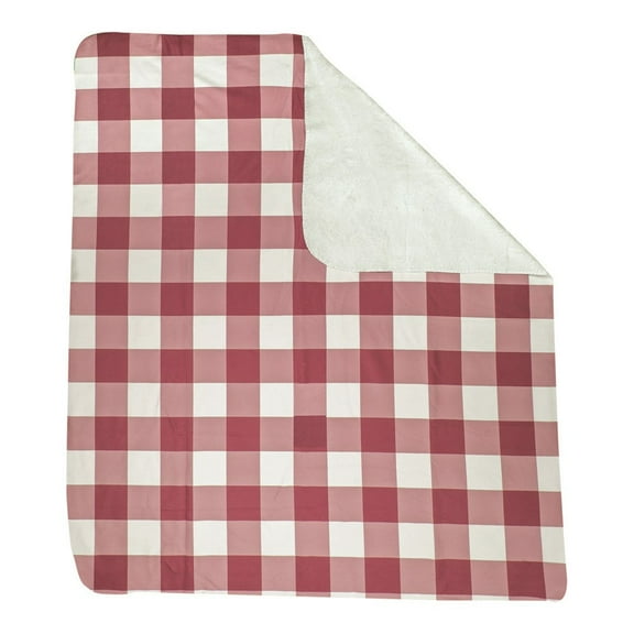 Buffalo Check Please Red Fleece Polyester Throw With Multi Finish SABCRD