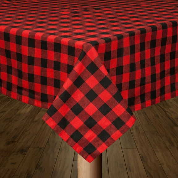 Buffalo Check Red and Black Tablecloth 18x18 napkin Set of 4 Square