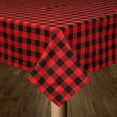 thumbnail image 1 of Buffalo Check Red and Black Tablecloth 60x102 N/A Rectangle, 1 of 2