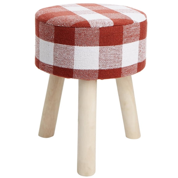 Buffalo Check Round Footstool Ottoman