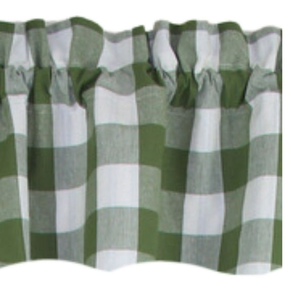 Buffalo Check Sage Valance - 72x15.5 - Home Collections by Raghu