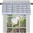 thumbnail image 1 of Buffalo Check Valance Window Curtains - 58 Inch Width, 14 Inch Length - Grey & White Plaid - Light Filtering Farmhouse Country Drapes for Bedroom Living & Dining Room by Achim Home Decor, 1 of 6