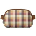 thumbnail image 1 of Buffalo Check Waist Bag – Red and Black Rustic Plaid Belt Bag with Vintage Checker Pattern, 1 of 4