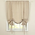 thumbnail image 1 of Achim Contemporary Taupe Checkerboard Rod Pocket Blackout Window Single Curtain Panels, 42” x 63”, 1 of 1