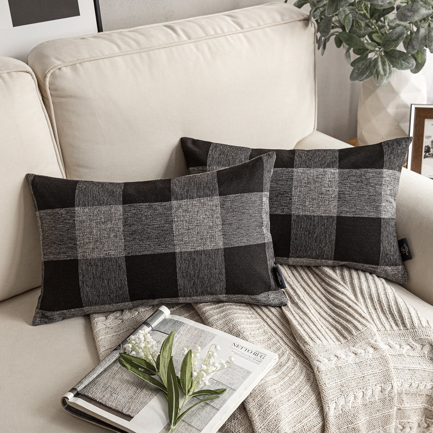 Buffalo Checker Plaids Series Cushion Decorative Throw Pillow Covers