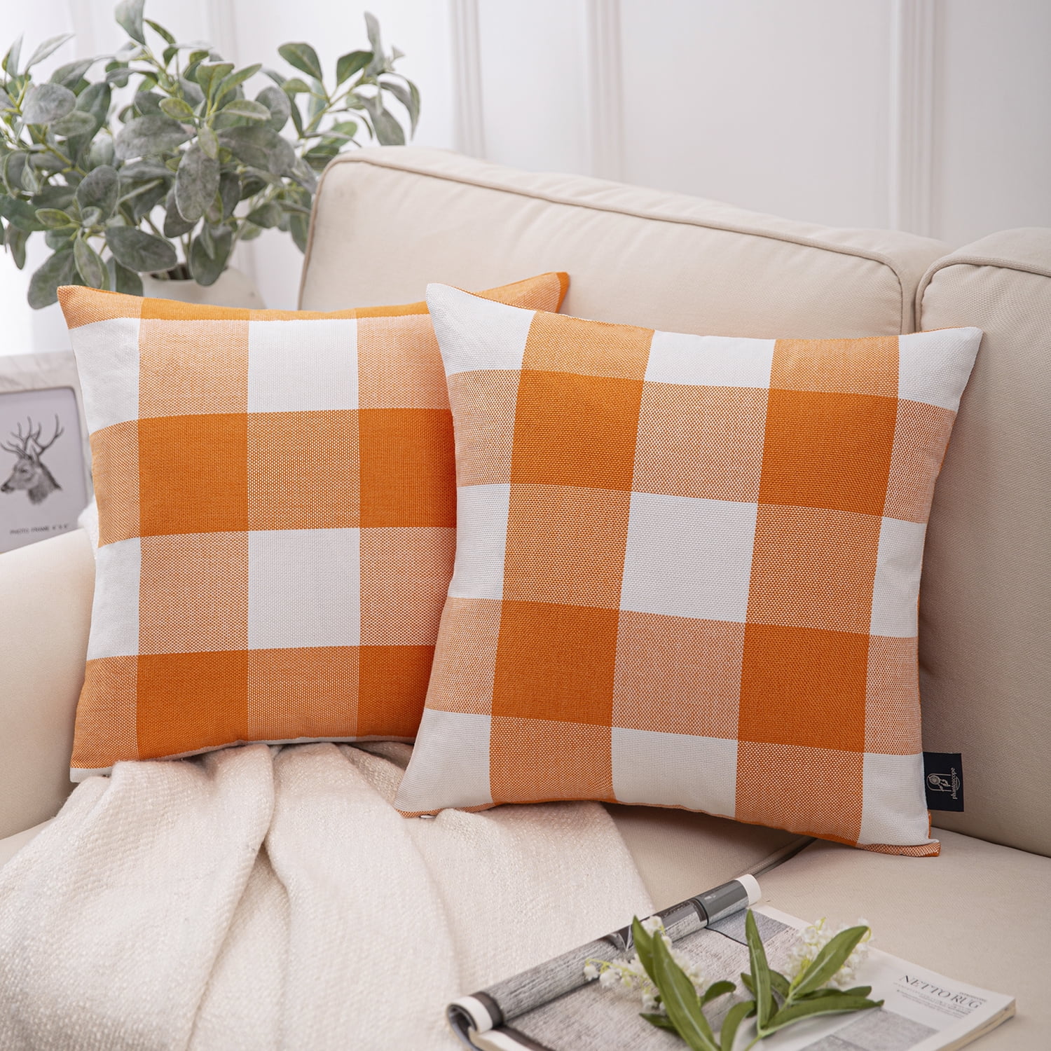 Buffalo Checker Plaids Series Cushion Decorative Throw Pillow Covers