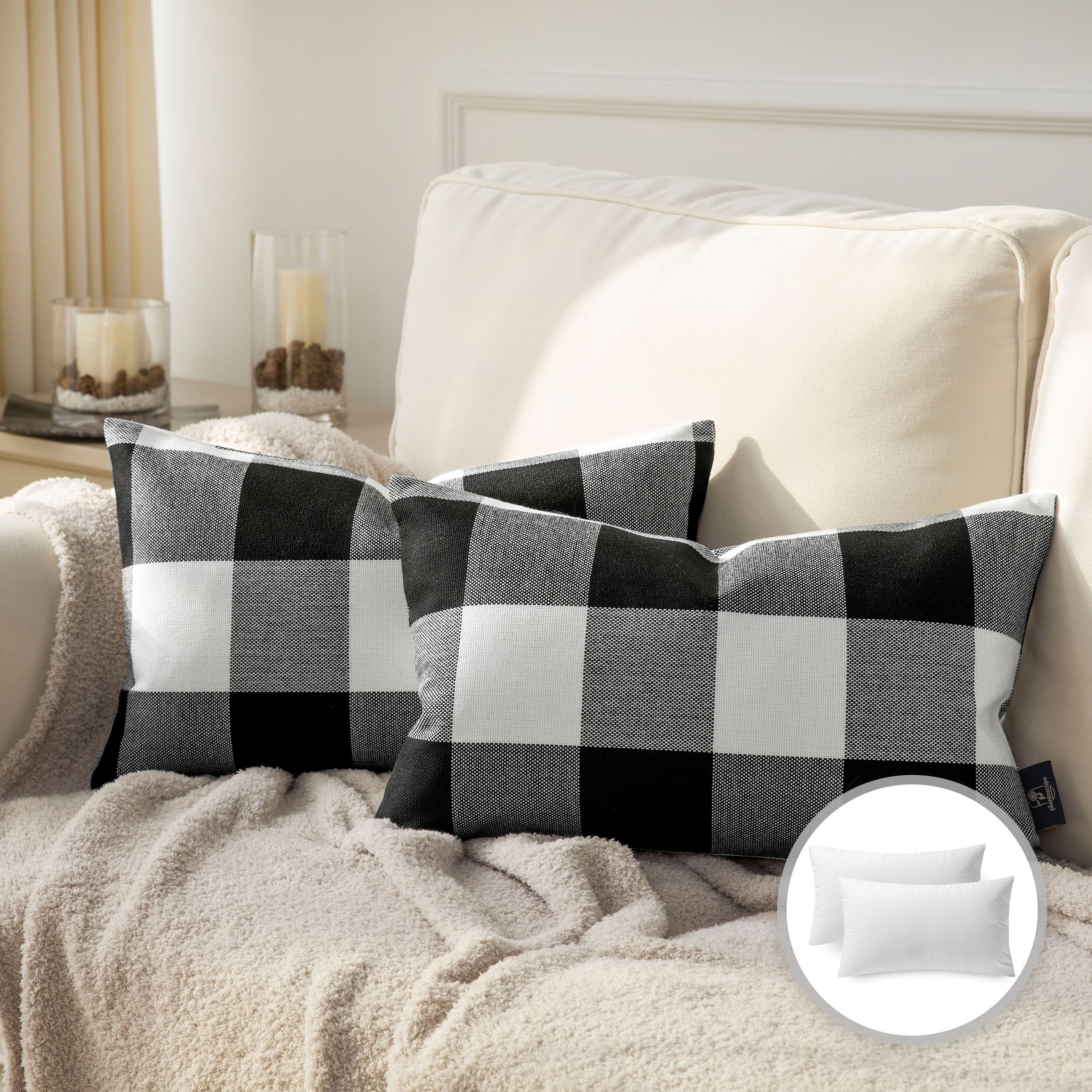 Buffalo Checker Plaids Series Cushion Rectangle Decorative Throw Pillow