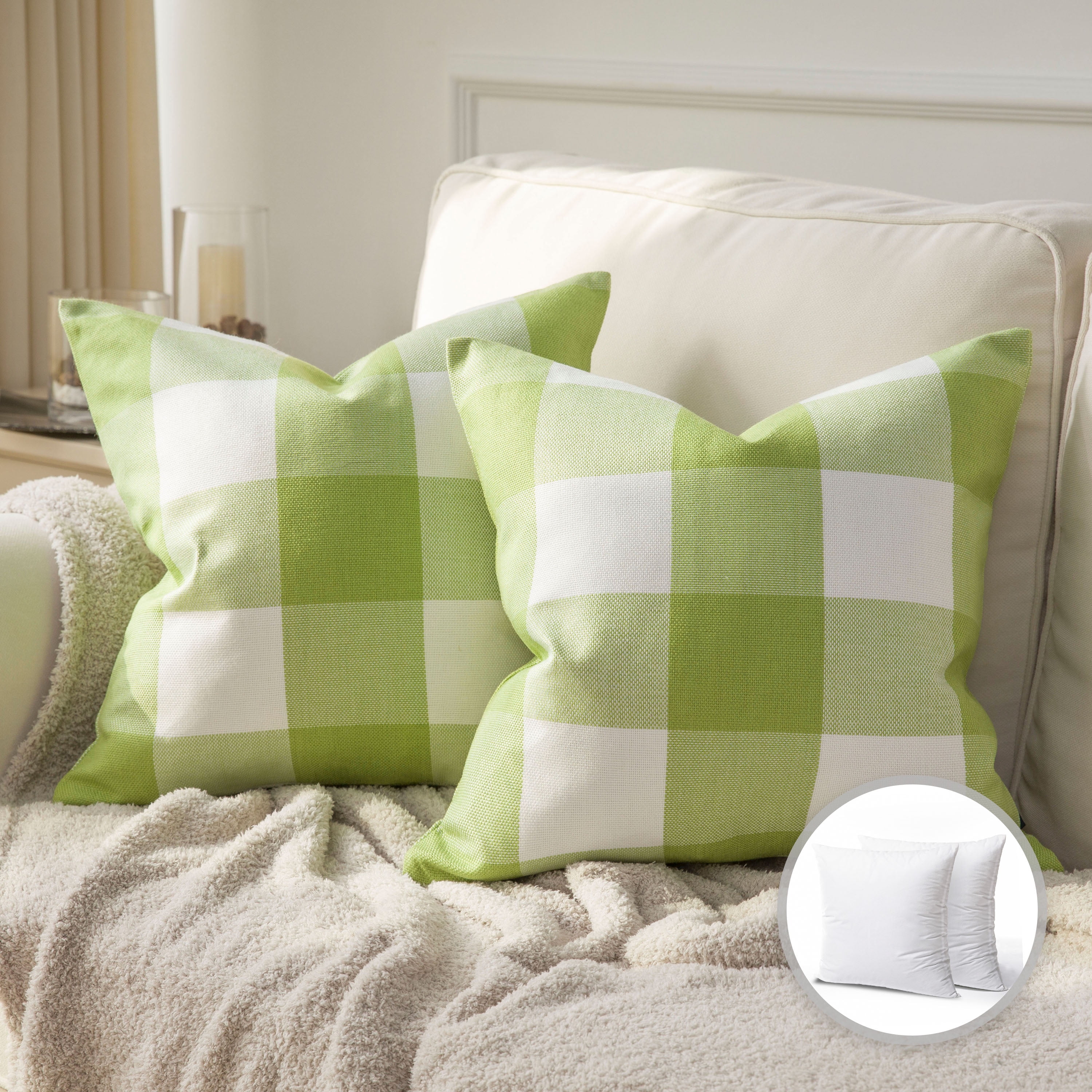 Buffalo Checker Plaids Series Cushion Square Decorative Throw Pillow Cusion for Couch 20