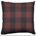 thumbnail image 1 of Buffalo Checkered Decorative Throw Pillow/Sham Cushion Cover Black Burgundy, 1 of 1