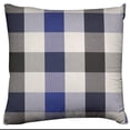 thumbnail image 1 of Buffalo Checkered Decorative Throw Pillow/Sham Cushion Cover Black Royal Blue and White, 1 of 1