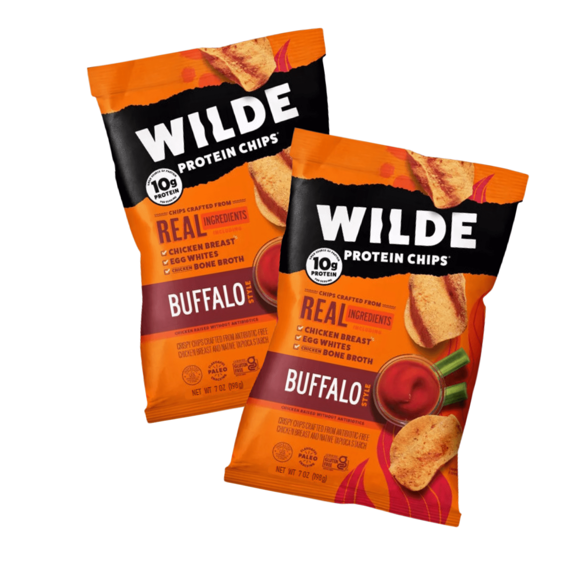 Buffalo Chicken Protein Chips by Wilde Chips, Thin and Crispy, High