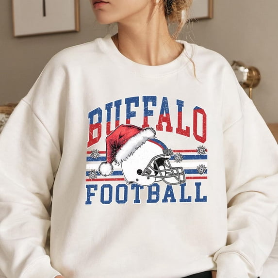 Buffalo Christmas Sweatshirt, Buffalo Football Shirt, Trendy Football Fan Sweater, Game Day, Gift For Fans