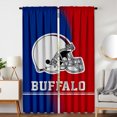 thumbnail image 1 of Buffalo City & Football Team Blackout Curtain Panels - Rod Pocket, 72"Wx63"L, 2 Panels for Bedroom & Living Room, 1 of 6