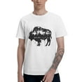 thumbnail image 1 of Buffalo Cityscape Men's T-Shirt Cotton 100% Summer Tops Fashion Casual Buffalo Cityscape Short Sleeves for Men Women Round Collar Top Tees, 1 of 6