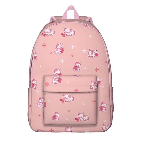 Buffalo Cow Lover Backpack – Highland Bull and Farm Cow Print Design Daypack for Farmhouse and School Style