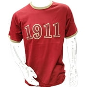 Buffalo Dallas Kappa Alpha Psi 1911 Ringer T-Shirt [Short Sleeve - Crimson Red - 5XL]