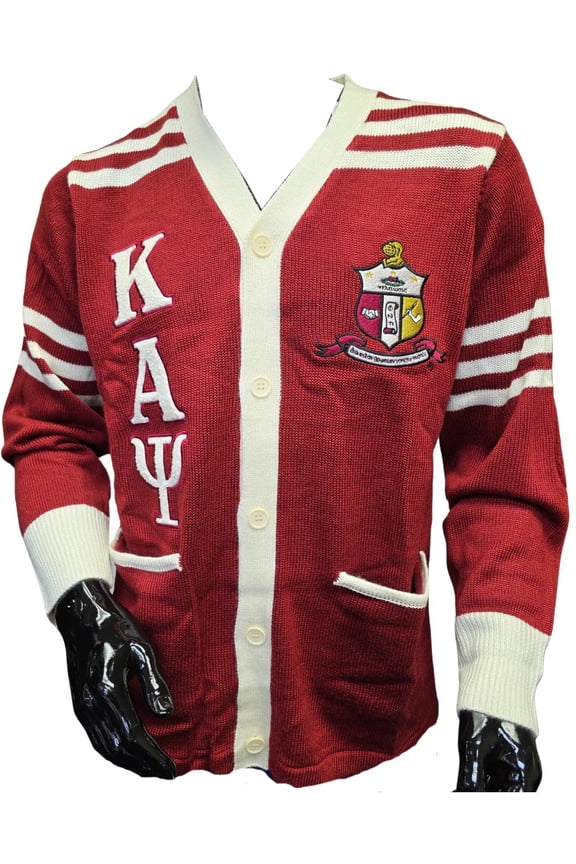 Kappa Alpha Psi Cardigan Sweater [Crimson Red - 6XL]
