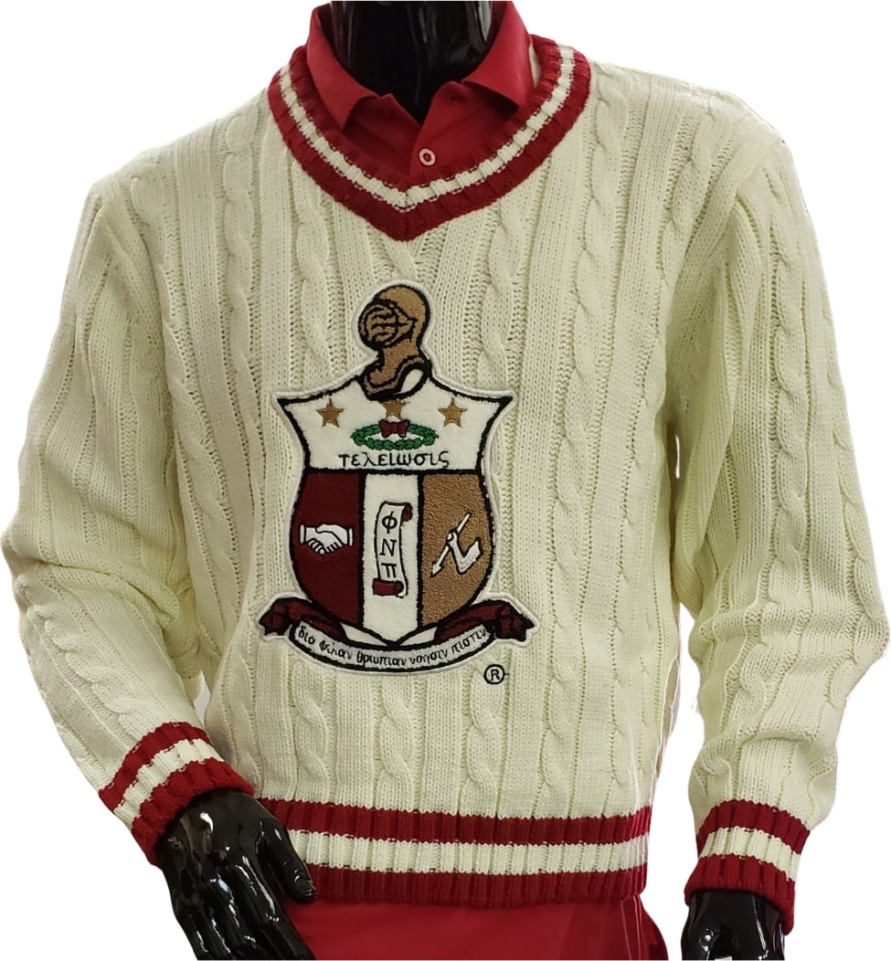 Buffalo Dallas Kappa Alpha Psi Shield Fraternity Mens V-Neck Sweater [Cream  - 4XL] - Walmart.com
