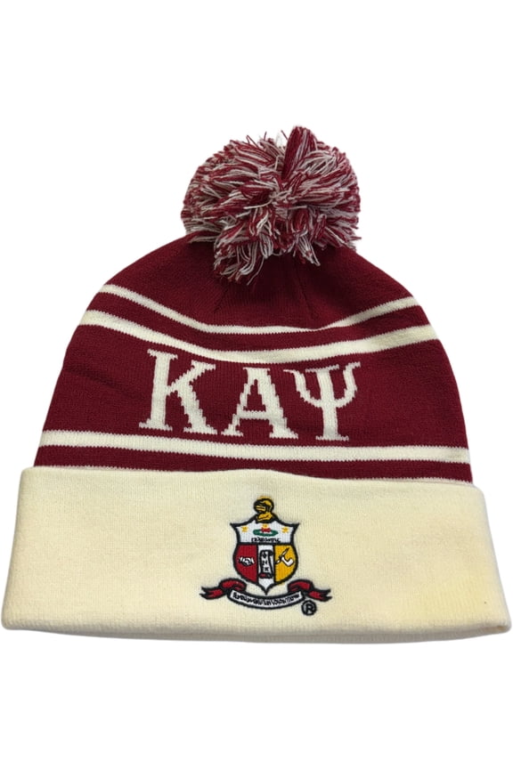 Kappa Alpha Psi Striped Skull Cap [Crimson Red]