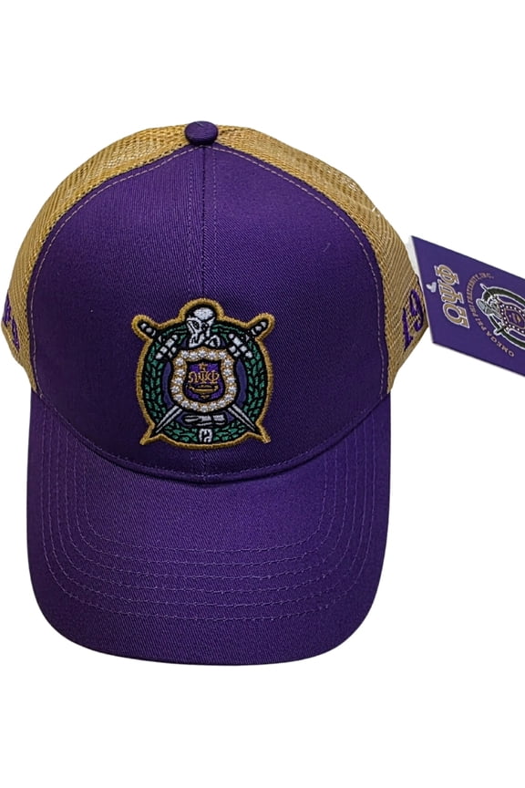 Omega Psi Phi Trucker Baseball Cap [Purple - Adjustable]