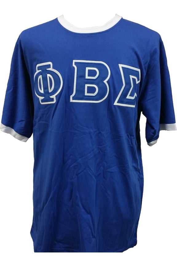 Phi Beta Sigma Ringer T-Shirt [Short Sleeve - Blue - XL]
