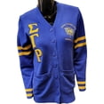thumbnail image 1 of Buffalo Dallas Sigma Gamma Rho Chenille Varsity Cardigan [Button Down - Blue - 2XL], 1 of 2