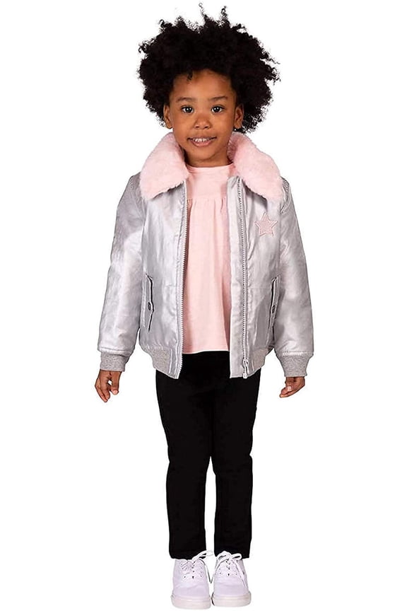 Buffalo David Bitton Little Girl's 3 Piece Set, Shirt, Jacket, and Pant Set (Black, 2T)